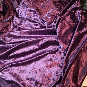 Lux Velvet Fabric - Deep Plum